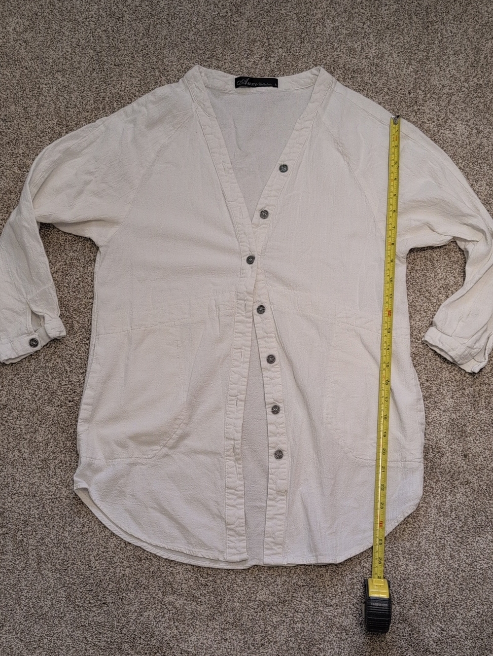 🧶 Auxo Collection, 100% Cotton, White Button Down
